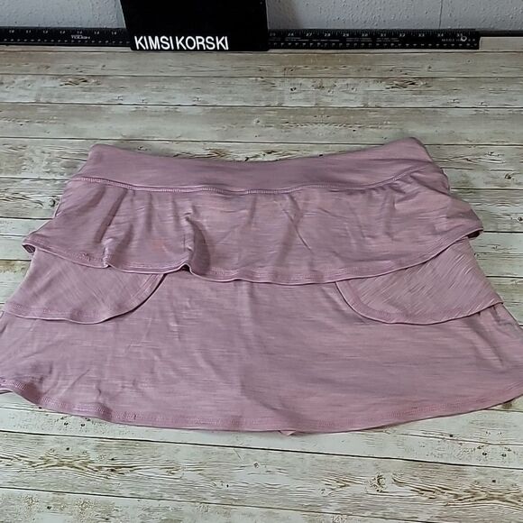 Head Mauve Shadows Tiered Ruffled Golf Tennis Lounging Skort Size XL - Picture 5 of 8